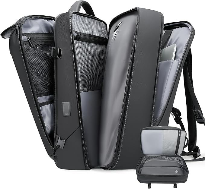 Vacuum Backpack for Men, 50L Expandable Travel Backpack by TANGCOREL