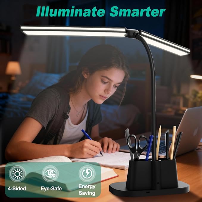 LED Desk Lamp, Eye-Caring Desk Light - Image 6