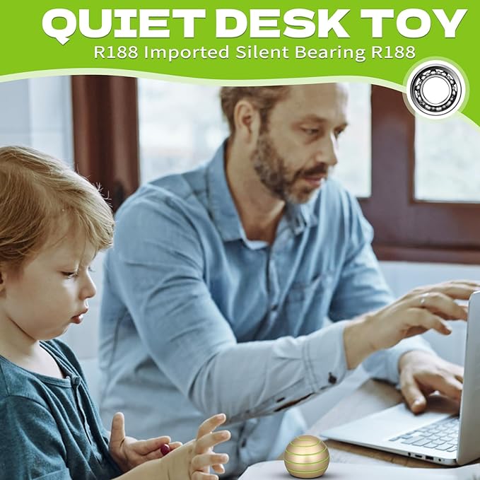 Luminous Desk Spinning Toys for Kids Adults, Metal Kinetic Stress Ball - Image 6