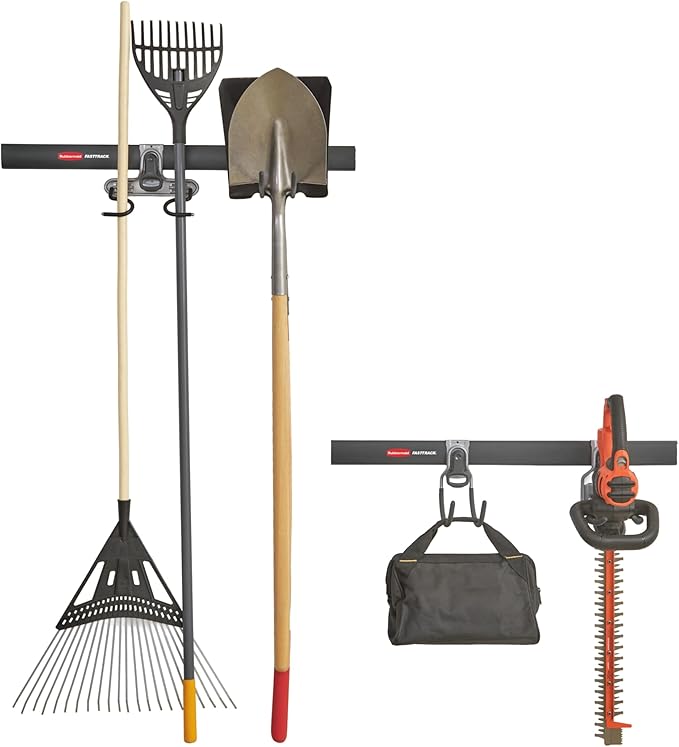 Rubbermaid FastTrack Garage Storage System Tool Hanging Kit, Wall Mount Holder by Rubbermaid