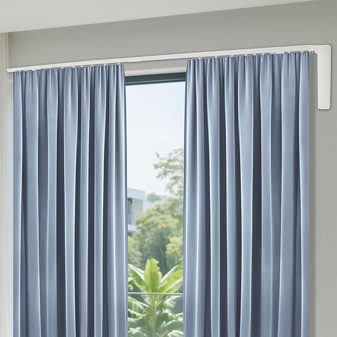 Lemoeyes Electric Curtain Track, Retractable Motorized Curtains Rod within 7.2ft by Lemoeyes