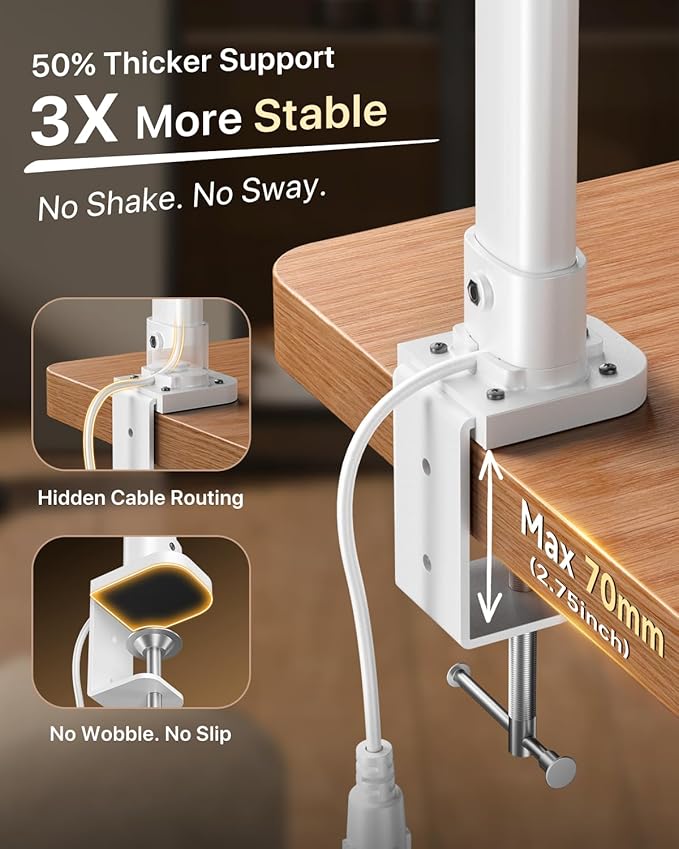 ONEMIX 42" LED Desk Lamp with Clamp, Architect Desk Light with Remote, - Image 9