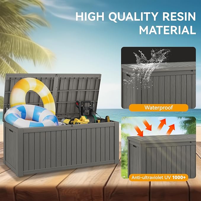 NUNU LAB 220 Gallon Outdoor Storage Box Waterproof, Outside Package Delivery - Image 7
