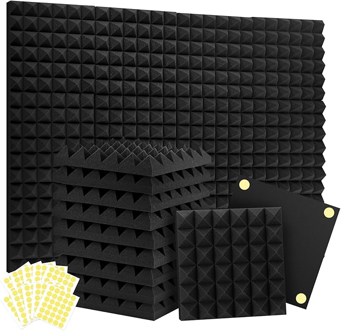 Focusound Acoustic Panels 24 Pack 2"x12"x12" by Focusound