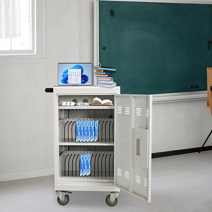 35 Device Charging Cart for Laptops and Tablets Up to 16.3-inch, Mobile - Image 8