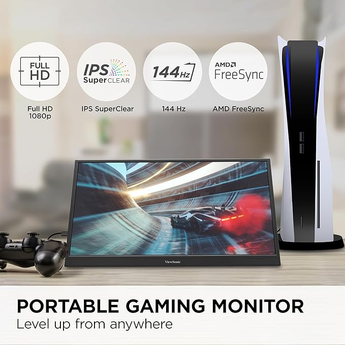 ViewSonic VX1754 17 Inch 1080p IPS Portable Gaming Monitor - Image 2