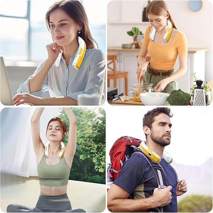WXX Portable Neck Fan, 6000mAh Battery Neck Fan Rechargeable, 360° Cooling - Image 8