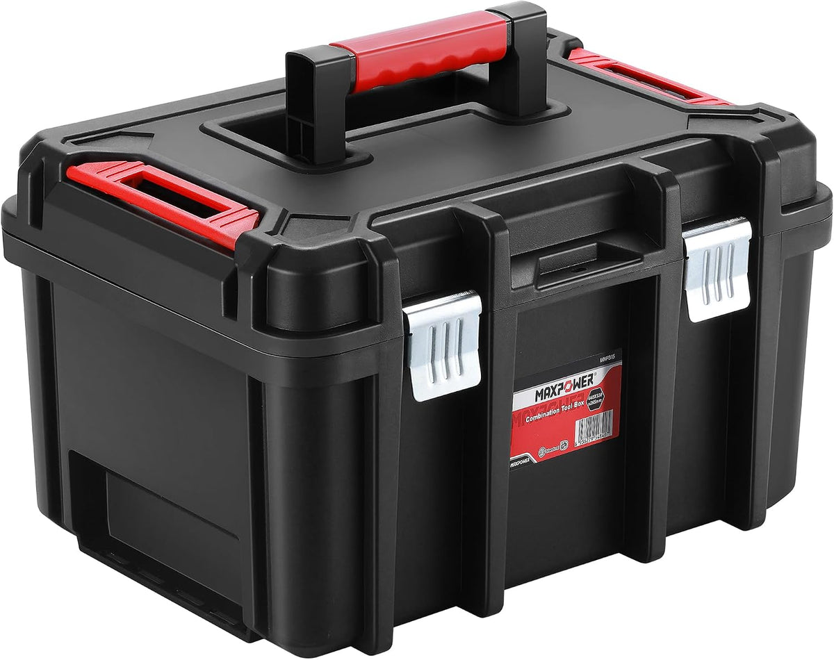 maxpower 16-inch stackable tool box, 10" h, metal, main product view