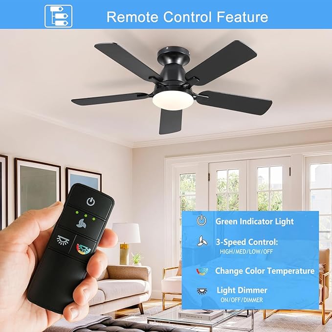 A25-TX028C Universal 3-Speed Ceiling Fan Remote Control Kit Replacement - Image 2
