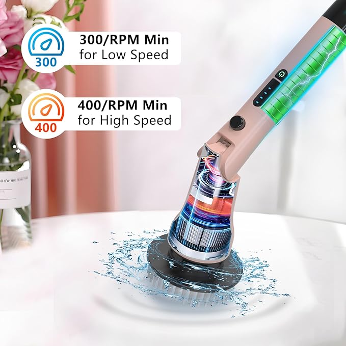 Electric Spin Scrubber, Hillyfe Bathroom Scrubber Electric - Image 4
