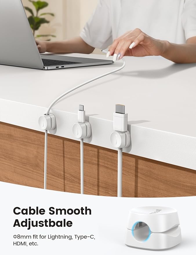 8Pack Cord Organizer Spring Cable Management Clips - Image 5