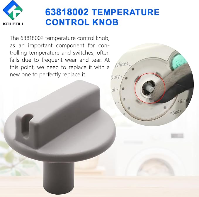 KOLEOLL 2 pcs 63818002 Temp Control Knob Replacement - Image 4