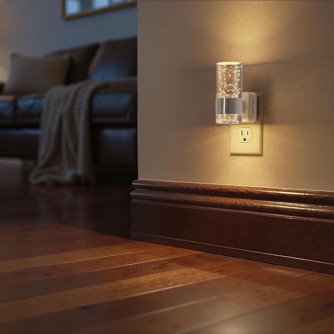 Briignite Night Light, 2 Pack Dimmable Night Lights Plug into Wall, Bubble - Image 6