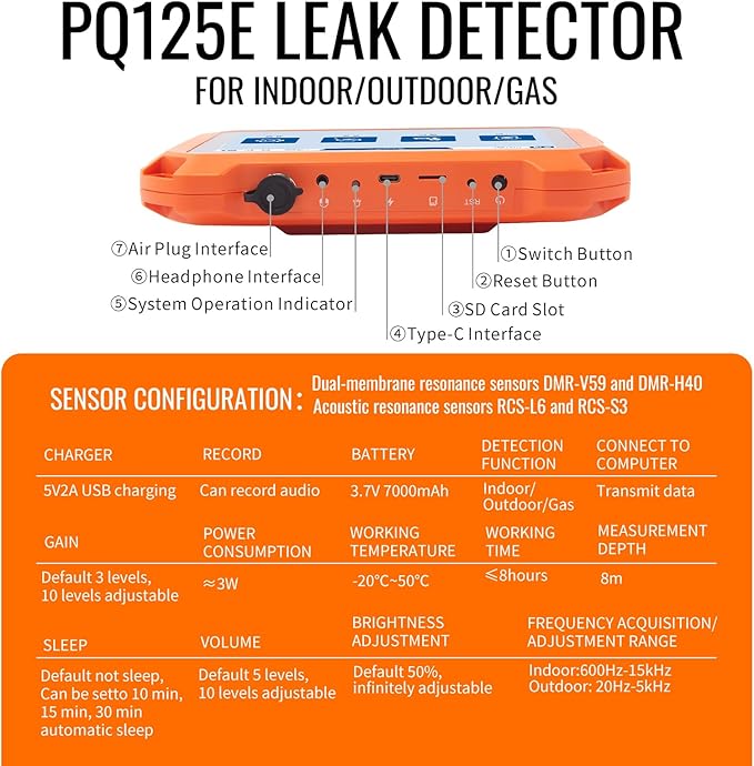 PQWT Underground Water Leak Detectors PQ125E All Scenario and Gas Wall Pipe - Image 5