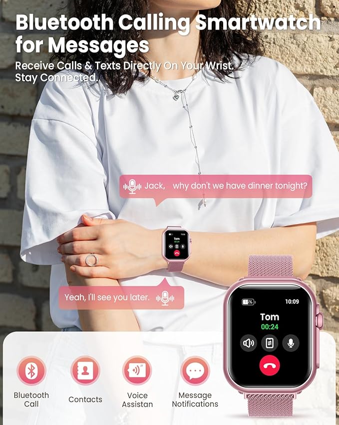 Smart Watch for Women Men Fitness: 1.85" Smart Watch - Image 3
