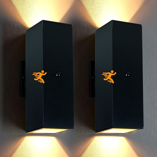 WISELUME 2 Pack Motion Sensor Outdoor Wall Lights, Dusk to Dawn Up & Down by WISELUMEBrightYourHome
