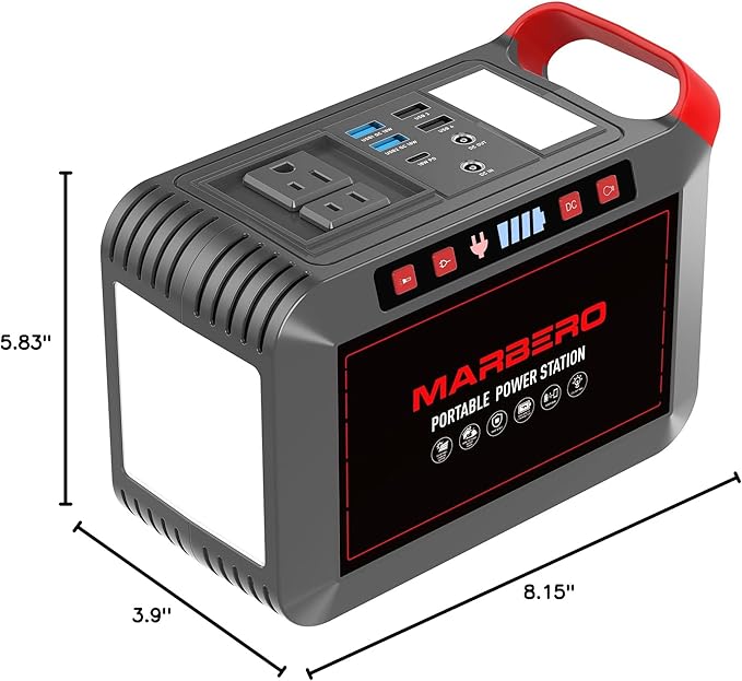 Portable Power Station 300W MARBERO 237Wh Camping Solar Generator Backup - Image 9