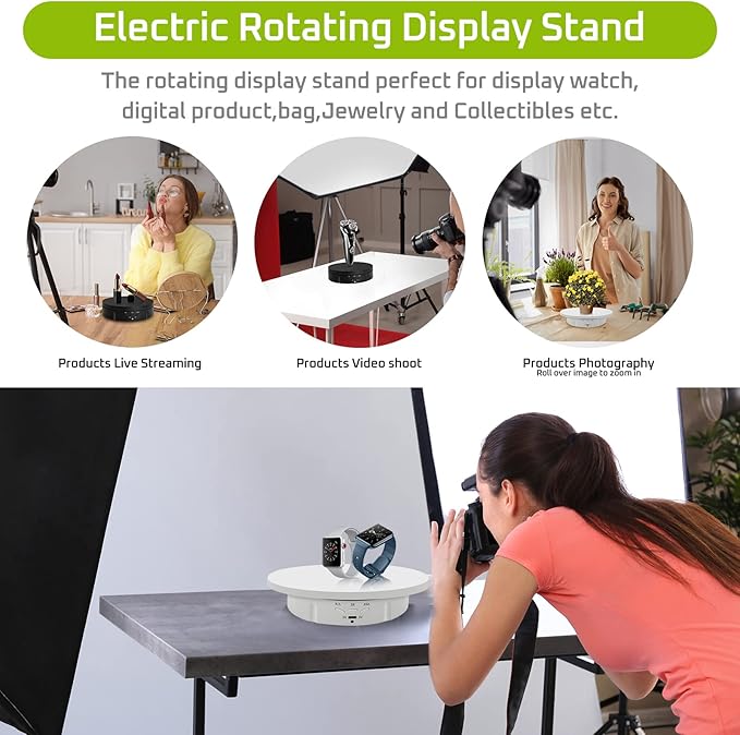 JAYEGT 3 in 1 Motorized Rotating Display Stand - Image 3
