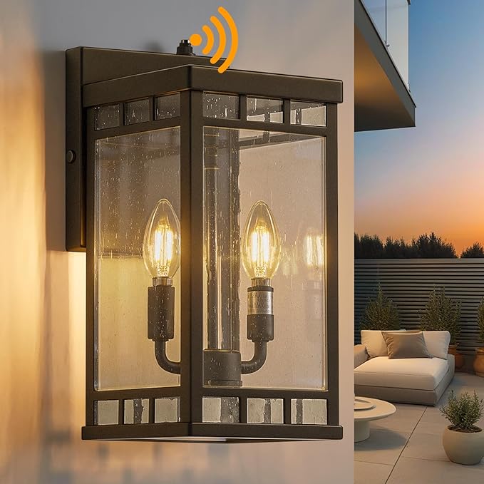 13.5” Dusk to Dawn Sensor Outdoor Wall Lights by Myhaptim
