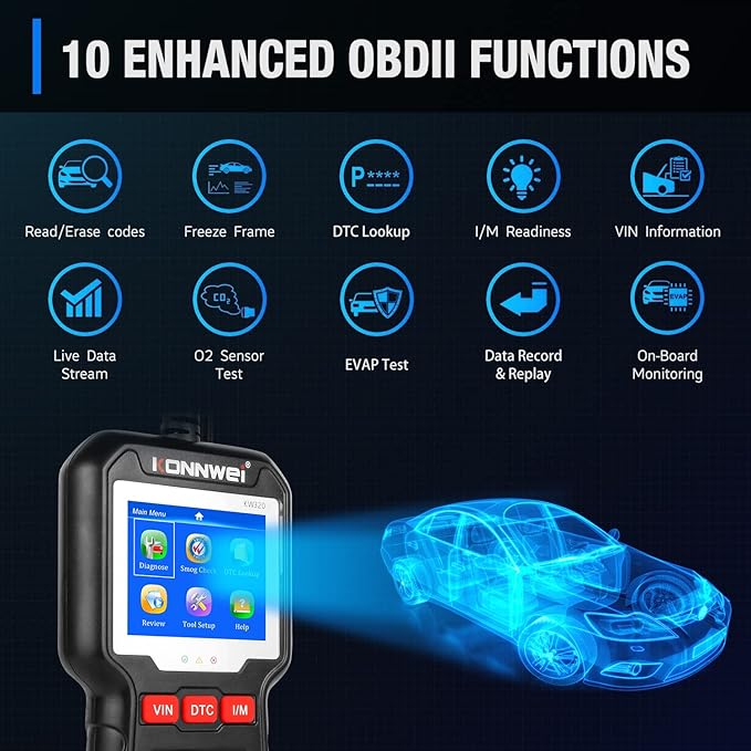 KONNWEI KW320 Car OBD2 Scanner Professional Code Reader Engine Fault Code - Image 4