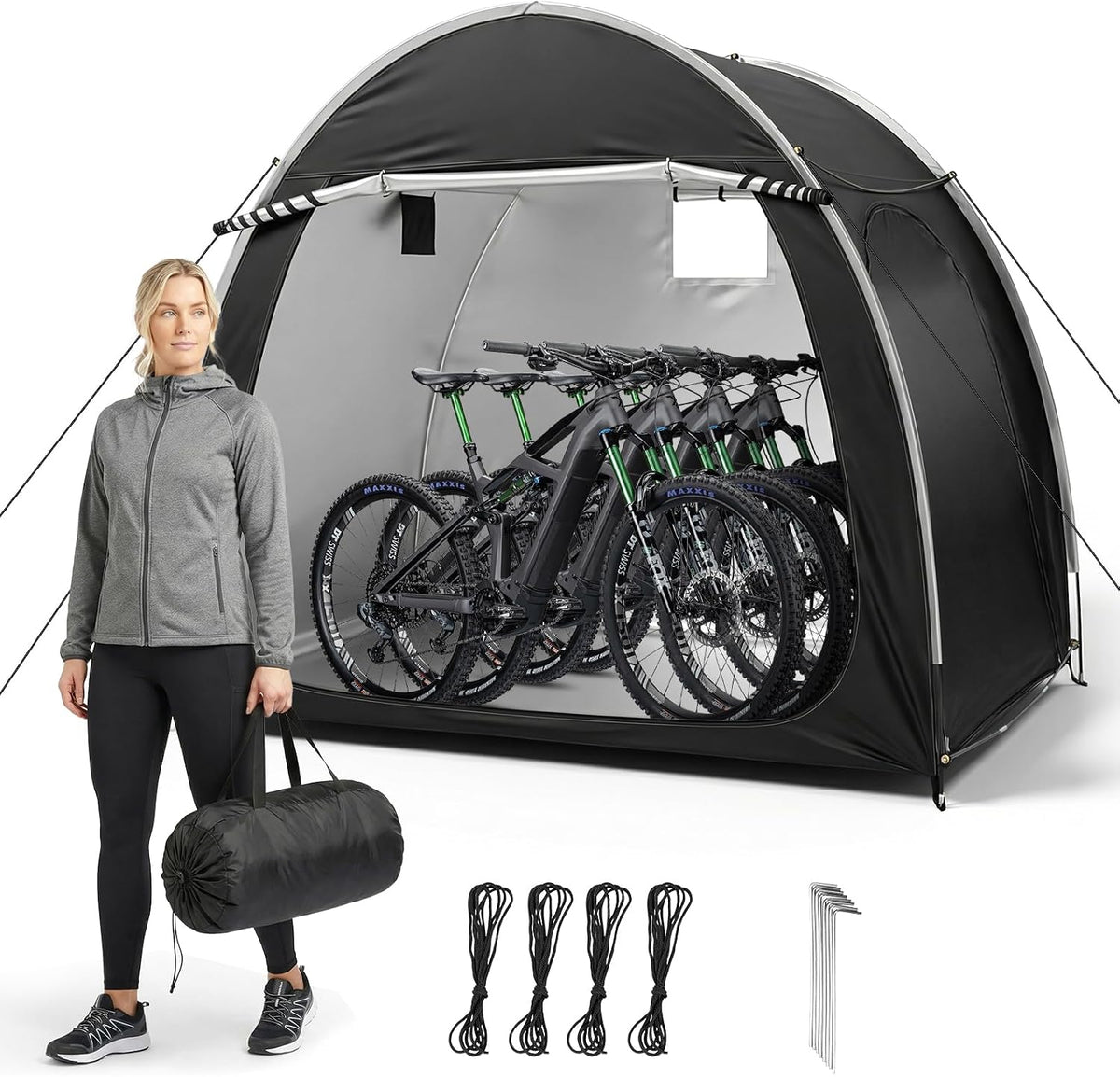 outvita outdoor portable bicycle storage sheds for 2-3, main product view