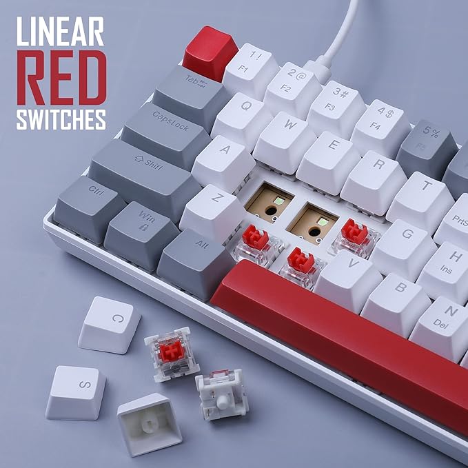 Camiysn 60% Mechanical Gaming Keyboard, Mixed Color Keycaps Gaming Keyboard - Image 2