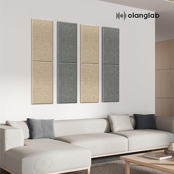 Olanglab Fiberglass Acoustic Wall Panels 4 Pack, 11.8'' x 23.6'' Sound Panels - Image 9