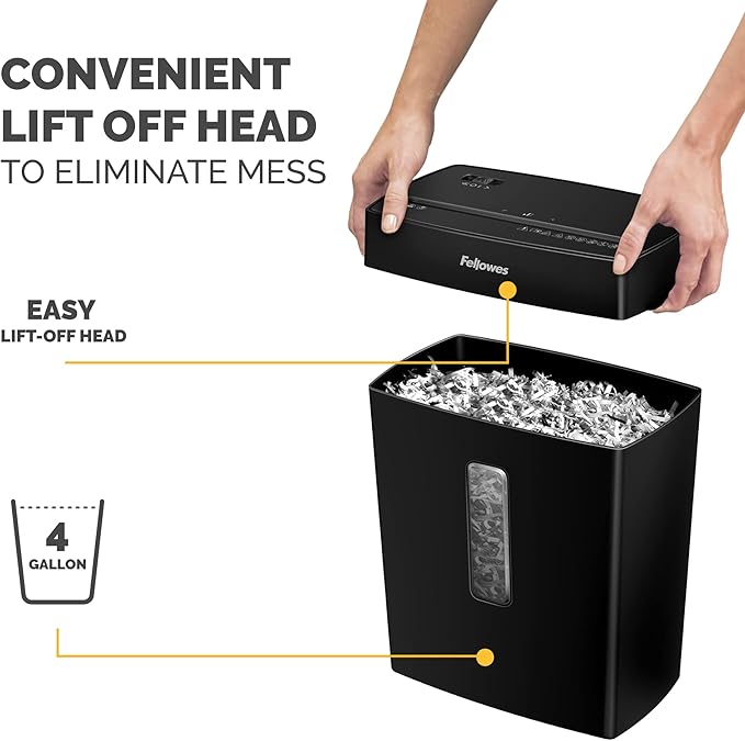 Fellowes P-40C 8 Sheet Cross-Cut Deskside Paper Shredder - Image 5
