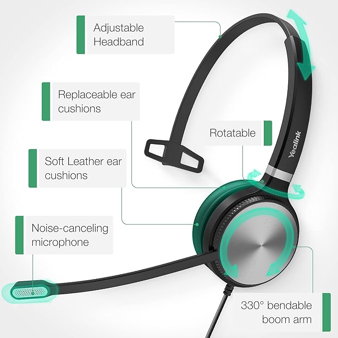 Yealink UH36 Professional USB Headset Wired Headphones - Image 5