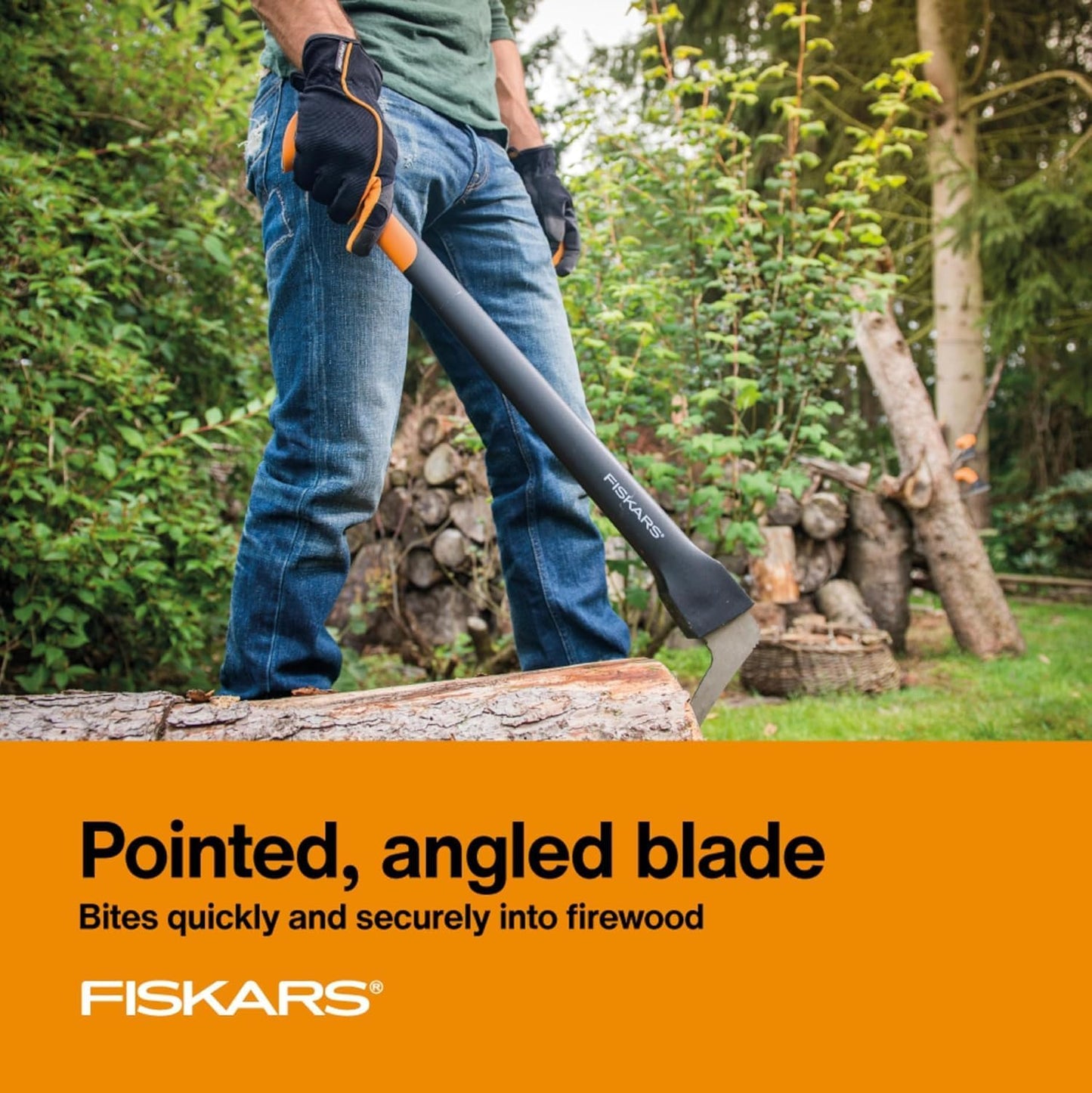 Fiskars 28" Hookaroon, Sharp and Lightweight Pickaroon Tool for Firewood | Lift, Drag, & Load Heavy Rounds of Firewood and Split Wood, Pick Tool for Logs & Forestry, Saves Your Back