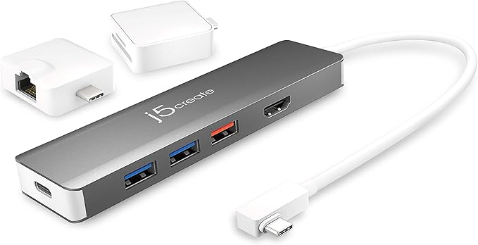 j5create 9 in 1 USB-C Hub-SuperSpeed+Gen 2 Type C Adapter w/Ethernet, by j5create
