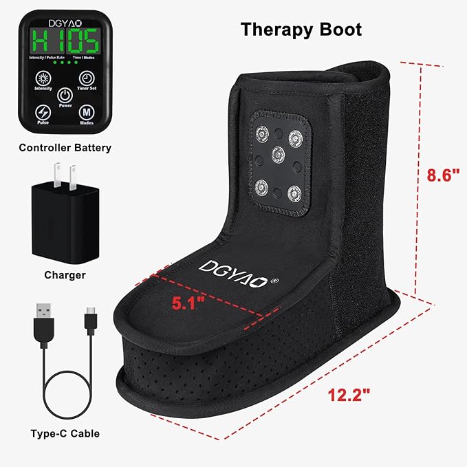 Rechargeable Red Light Therapy Feet Ankle, 132 LEDs 660 nm Red Light and 850 nm - Image 2