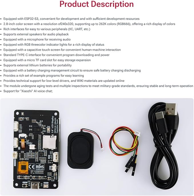 Hosyond ESP32-S3 Touchscreen Module, 2.8" 240x320 IPS LCD EPS32 Display - Image 7