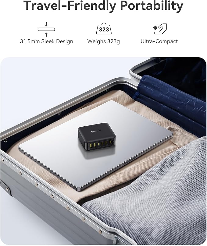Baseus Charging Station 120W, 6-in-1 USB-C PD Fast Charging Desktop Charger - Image 9