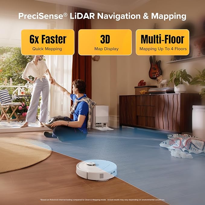 roborock Qrevo S5V Robot Vacuum and Mop, FlexiArm Edge Mopping, 000Pa Suction - Image 8