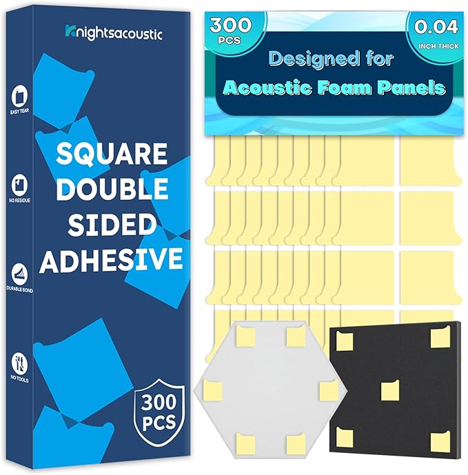 Knightsacoustic 300 PCS Double-Sided Adhesive Tape by Knightsacoustic