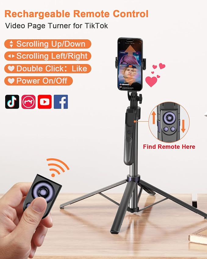 Yeaki 71” Auto Face Tracking Tripod - Image 3