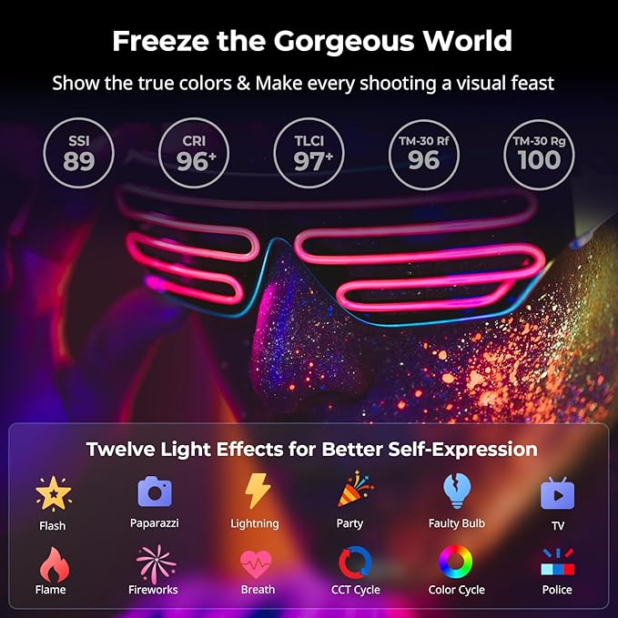 SmallRig RC 60C RGB LED Video Light, 3400mAh Battery 45min Runtime, APP Control - Image 5