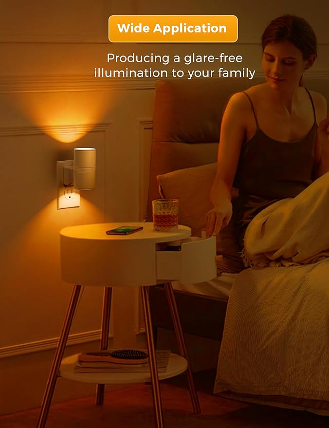 L LOHAS LED Night Light, Amber Nightlight, Dimmable Night Light 100LM, Light - Image 7