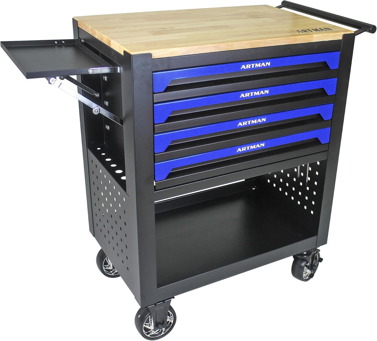 36" tool box with wheels 4 drawers rolling shown in use