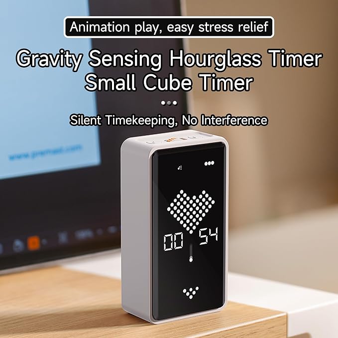 Sand Timer, Digital Hourglass Timer, Rechargeable Magnetic Visual Timer - Image 2