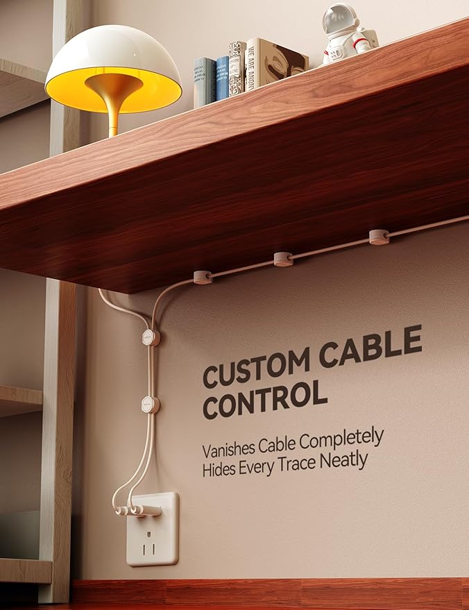 8-Pack Cord Organizer Silicone Magnetic Cable Clips Desk Wire Management - Image 5