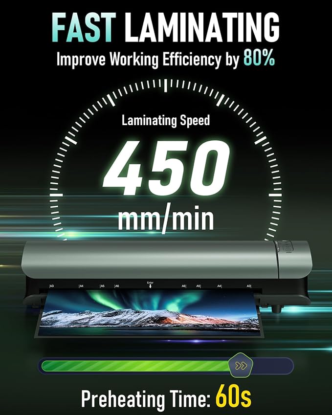 Qfun Laminator Machine 11x17 Cold Thermal Laminator，13 inch Laminating Machine - Image 2