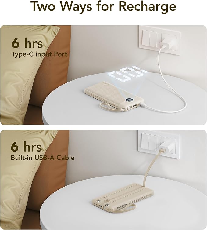 VRURC Portable Charger Power Bank, 10000mAh Travel Essentials Battery Pack - Image 7