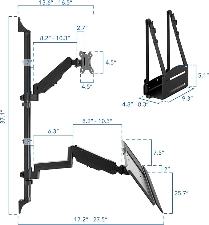 Mount-It! Wall Mount Workstation - Image 8