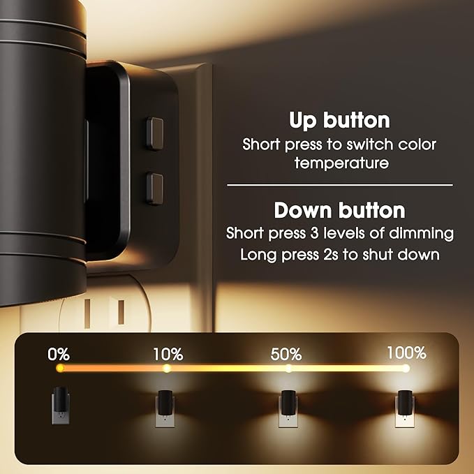 Briignite Night Lights Plug into Wall, 3CCT Modern LED Night Light Plug in - Image 3