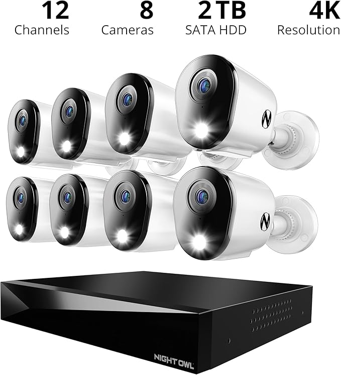 Night Owl 2-Way Audio 12 Channel DVR Video Home Security Camera System - Image 2
