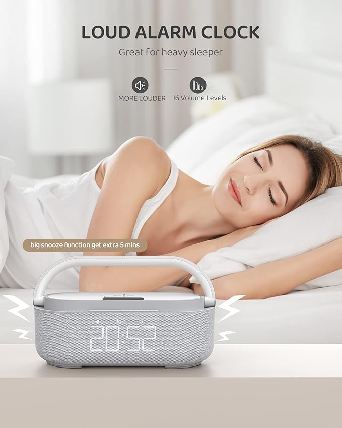 COLSUR Bluetooth Speaker Alarm Clock - Image 2