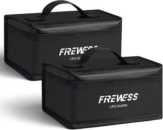 2 Pack Lipo Safe Bag Fireproof, lithium battery bag fireproof and Explosionproof by FIREWESS