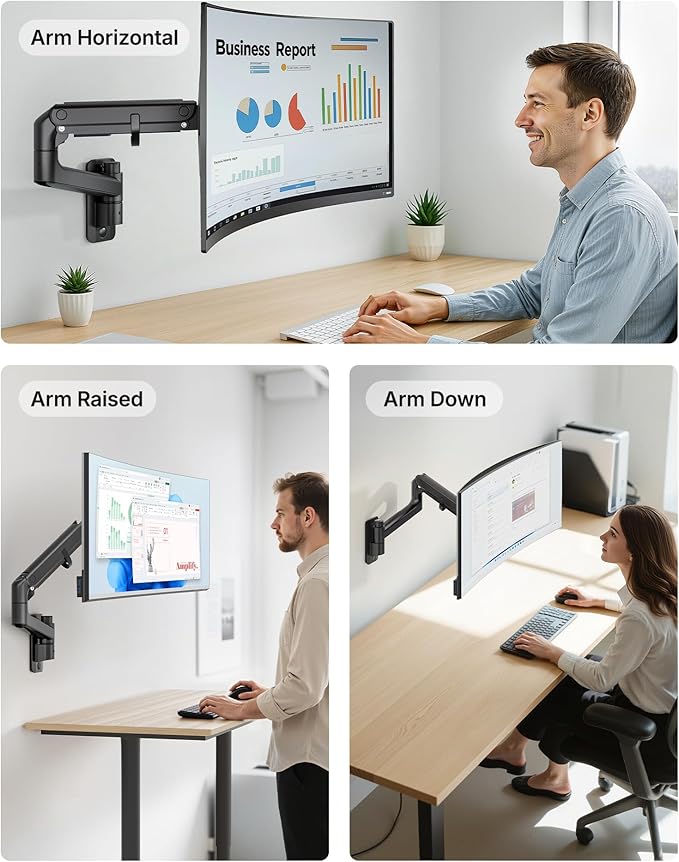 monTEK 17-49 inch Single Monitor Wall Mount - Image 8